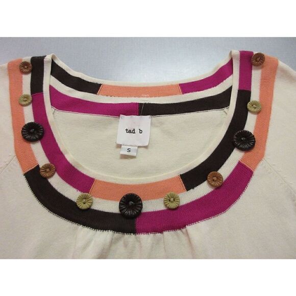 Tad b sweater cream color sz Small - Picture 3 of 4